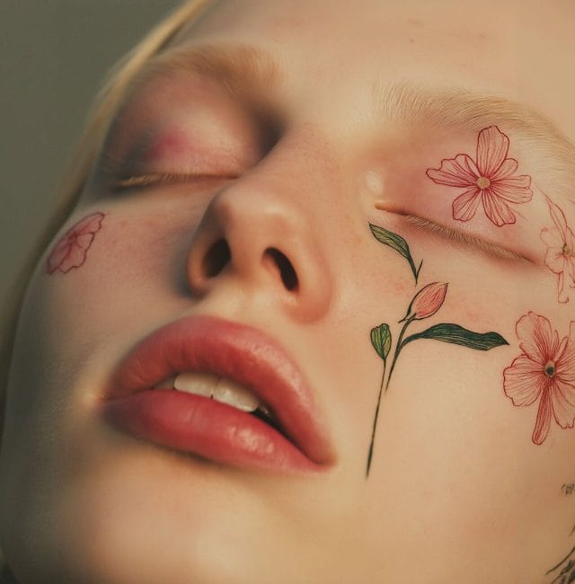 Floral Face Art Portrait